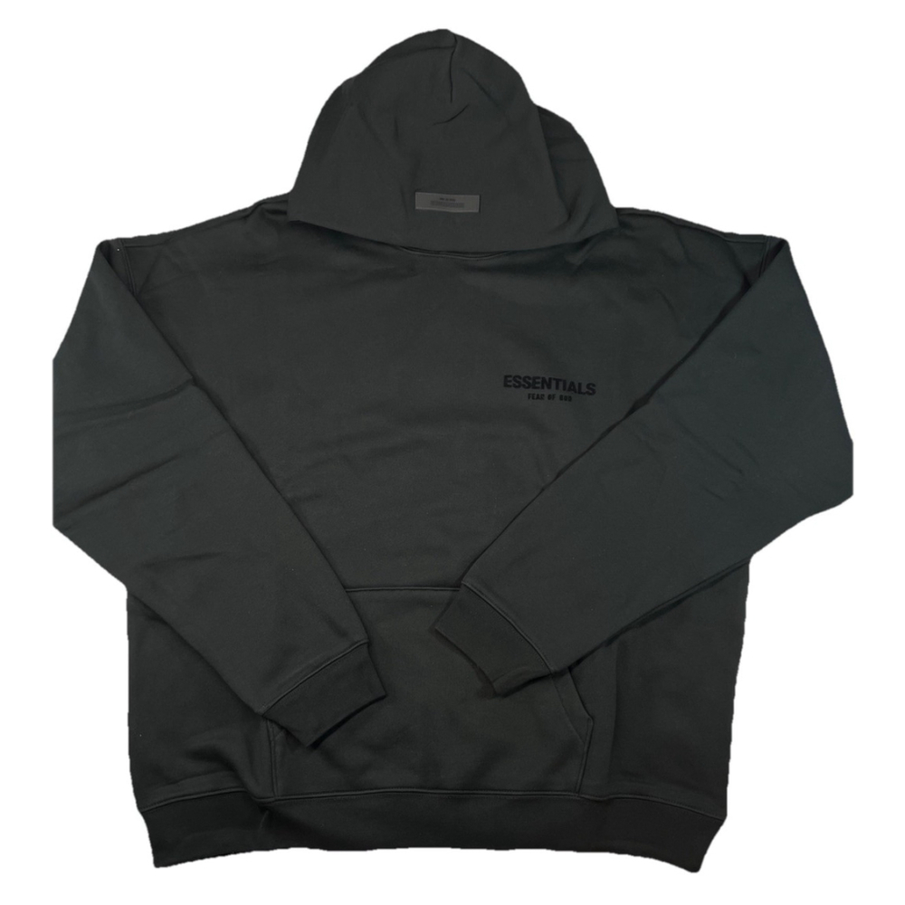 Essentials Fear of God Hoodie Pullover Sweatshirt Size XL Black NWT Stretch Limo
